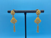 22ct Solid Yellow Gold Intricate & Unique Shaped Earrings